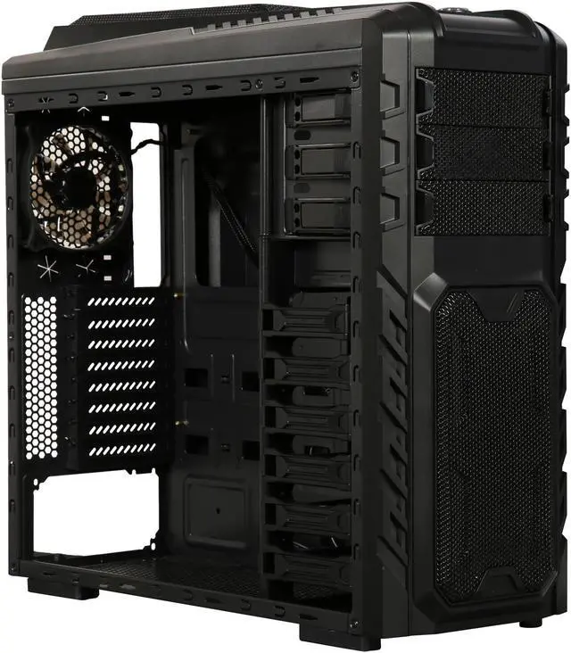 Alt view image 16 of 18 - DIYPC Skyline-06-RGB Black Dual USB 3.0 ATX Full Tower Gaming Computer Case with 3 x 120mm RGB Fans(Pre-Installed), RGB Remote Control and Hot Swap Docking