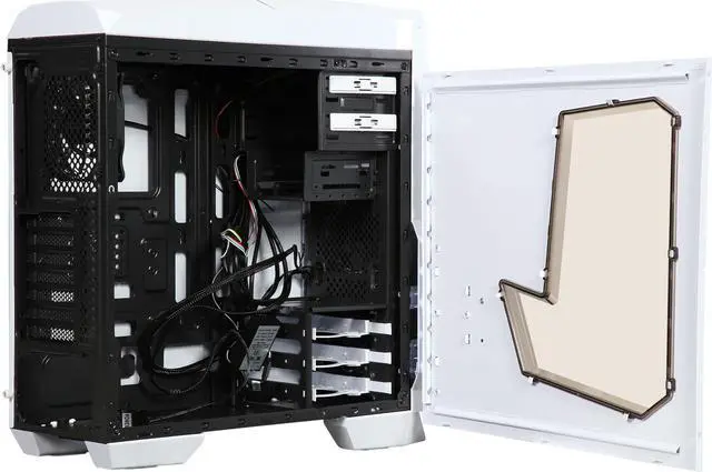 Alt view image 12 of 16 - DIYPC Gamemax-W-RGB White Dual USB 3.0 ATX Mid Tower Gaming Computer Case with Build-in 3 x RGB LED Fans and RGB Remote Control
