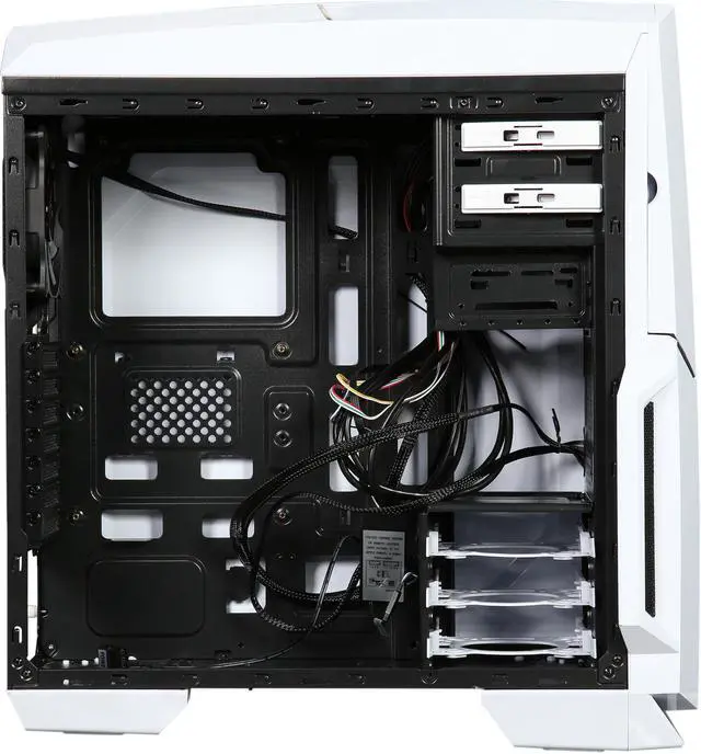 Alt view image 13 of 16 - DIYPC Gamemax-W-RGB White Dual USB 3.0 ATX Mid Tower Gaming Computer Case with Build-in 3 x RGB LED Fans and RGB Remote Control