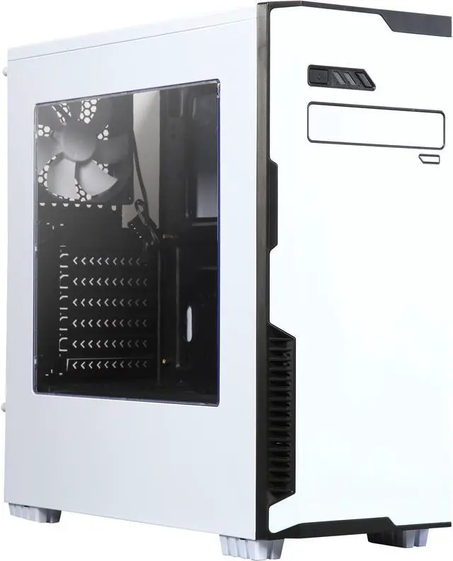 Main image of DIYPC Jax11-W White USB 3.0 ATX Mid Tower Computer Case with Pre-installed 1 x 120mm White Fan