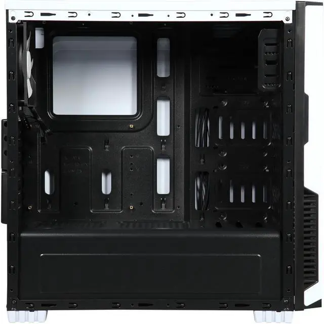 Alt view image 7 of 14 - DIYPC Jax11-W White USB 3.0 ATX Mid Tower Computer Case with Pre-installed 1 x 120mm White Fan