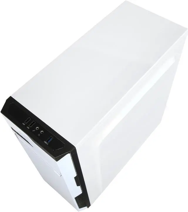 Alt view image 10 of 14 - DIYPC Jax11-W White USB 3.0 ATX Mid Tower Computer Case with Pre-installed 1 x 120mm White Fan