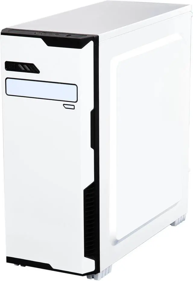 Alt view image 4 of 14 - DIYPC Jax11-W White USB 3.0 ATX Mid Tower Computer Case with Pre-installed 1 x 120mm White Fan