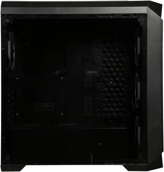 Alt view image 11 of 18 - DIYPC Vanguard-V8-RGB Black Dual USB3.0 Steel/ Tempered Glass ATX Mid Tower Gaming Computer Case w/Tempered Glass Side Panel and Pre-Installed 4 x RGB LED Dual Ring Fans (7 Different Color in 3 Mode Control)