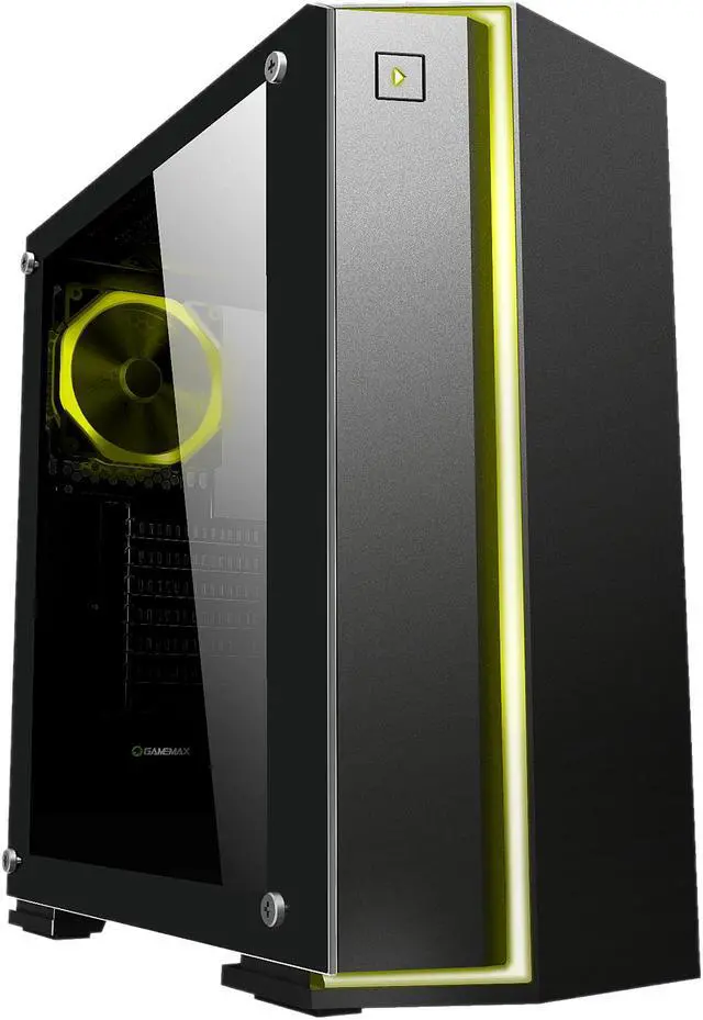 Alt view image 3 of 19 - DIYPC Rainbow-Flash-V2 Black Dual USB3.0 Steel/ Tempered Glass ATX Mid Tower Gaming Computer Case w/Tempered Glass Panel and Addressable RGB Strip and Pre-Installed 1 x RGB Addressable Ring Fan (7 Different Color in 3 Mode Control)