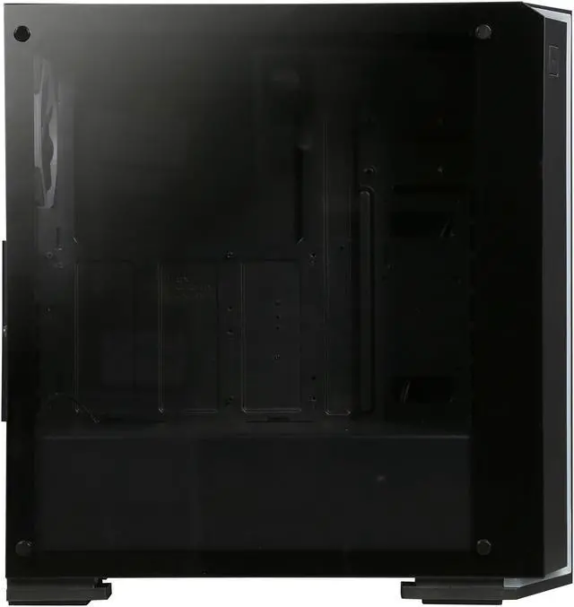 Alt view image 14 of 19 - DIYPC Rainbow-Flash-V2 Black Dual USB3.0 Steel/ Tempered Glass ATX Mid Tower Gaming Computer Case w/Tempered Glass Panel and Addressable RGB Strip and Pre-Installed 1 x RGB Addressable Ring Fan (7 Different Color in 3 Mode Control)