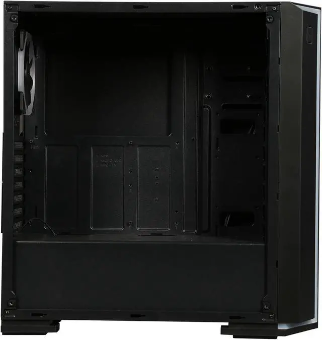 Alt view image 16 of 19 - DIYPC Rainbow-Flash-V2 Black Dual USB3.0 Steel/ Tempered Glass ATX Mid Tower Gaming Computer Case w/Tempered Glass Panel and Addressable RGB Strip and Pre-Installed 1 x RGB Addressable Ring Fan (7 Different Color in 3 Mode Control)