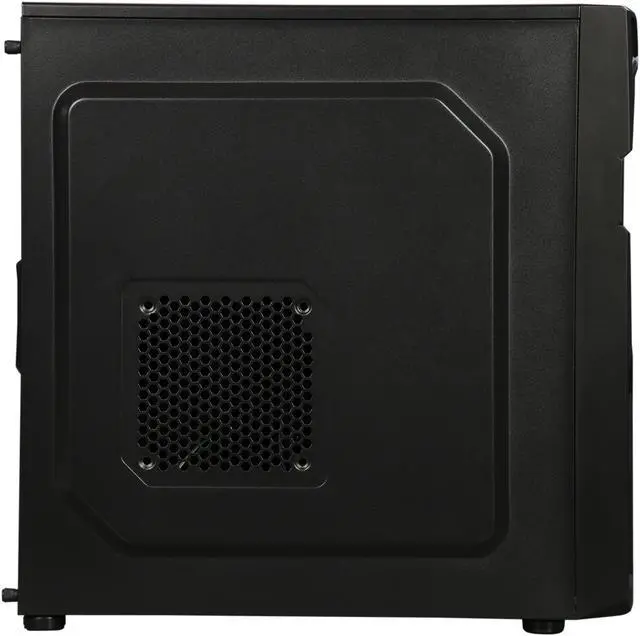 Alt view image 5 of 12 - DIYPC Solo-T2-BK Black USB 3.0 ATX Mid Tower Gaming Computer Case with 2 x Blue Fans (1 x 120mm LED Fan x Front, 1 x 120mm Fan x Rear) Pre-installed
