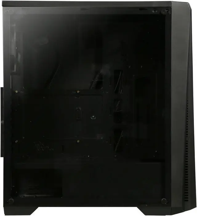 Alt view image 11 of 17 - DIYPC Trio-VX-RGB Black Dual USB3.0 Steel/ Tempered Glass ATX Mid Tower Gaming Computer Case w/Tempered Glass Panel and Pre-Installed 4 x Addressable RGB LED Fans