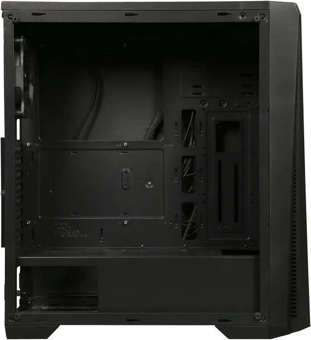 Alt view image 13 of 17 - DIYPC Trio-VX-RGB Black Dual USB3.0 Steel/ Tempered Glass ATX Mid Tower Gaming Computer Case w/Tempered Glass Panel and Pre-Installed 4 x Addressable RGB LED Fans