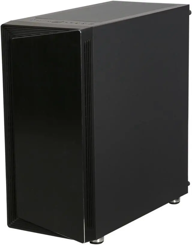Alt view image 11 of 17 - DIYPC DIY-Line-RGB Black Dual USB3.0 ATX Mid Tower Gaming Computer Case w/Tempered Glass Panel and Integrated RGB Strip/Pre-Installed RGB LED Fan