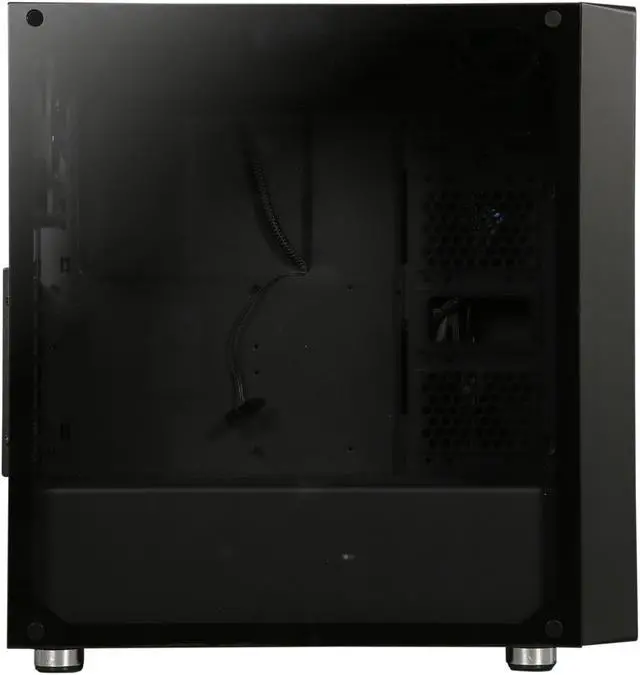 Alt view image 12 of 17 - DIYPC DIY-Line-RGB Black Dual USB3.0 ATX Mid Tower Gaming Computer Case w/Tempered Glass Panel and Integrated RGB Strip/Pre-Installed RGB LED Fan