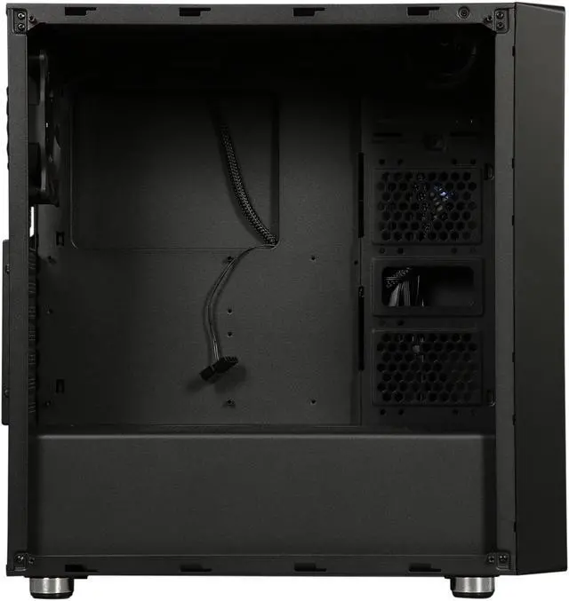 Alt view image 14 of 17 - DIYPC DIY-Line-RGB Black Dual USB3.0 ATX Mid Tower Gaming Computer Case w/Tempered Glass Panel and Integrated RGB Strip/Pre-Installed RGB LED Fan