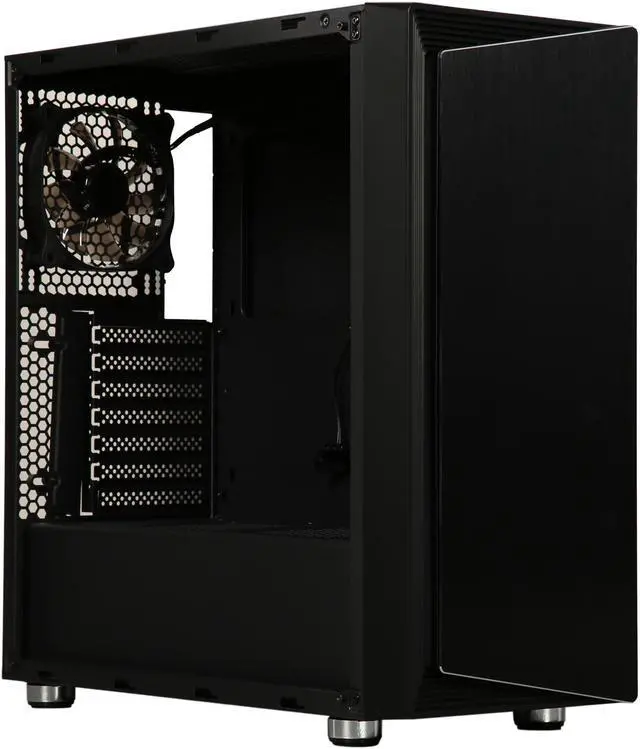 Alt view image 15 of 17 - DIYPC DIY-Line-RGB Black Dual USB3.0 ATX Mid Tower Gaming Computer Case w/Tempered Glass Panel and Integrated RGB Strip/Pre-Installed RGB LED Fan