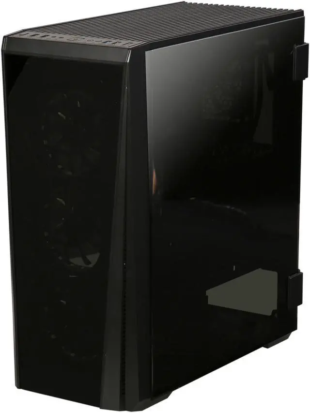 Alt view image 11 of 20 - DIYPC Trio-GT-RGB Black Dual USB3.0 Steel/ Tempered Glass ATX Mid Tower Gaming Computer Case w/Tempered Glass Panel (Front and Both Sides w/Swing Door Design) and Pre-Installed 4 x RGB LED Fans