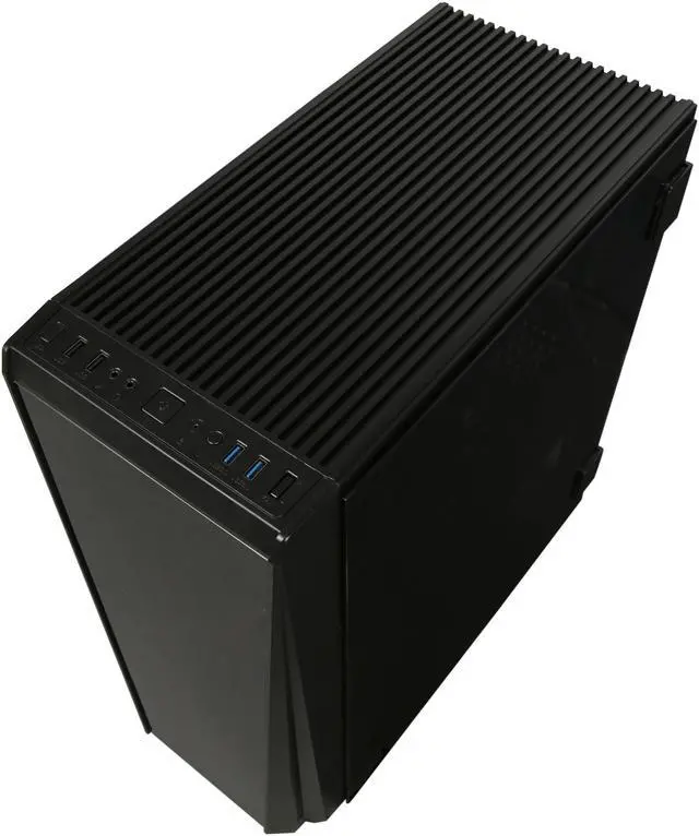 Alt view image 17 of 20 - DIYPC Trio-GT-RGB Black Dual USB3.0 Steel/ Tempered Glass ATX Mid Tower Gaming Computer Case w/Tempered Glass Panel (Front and Both Sides w/Swing Door Design) and Pre-Installed 4 x RGB LED Fans