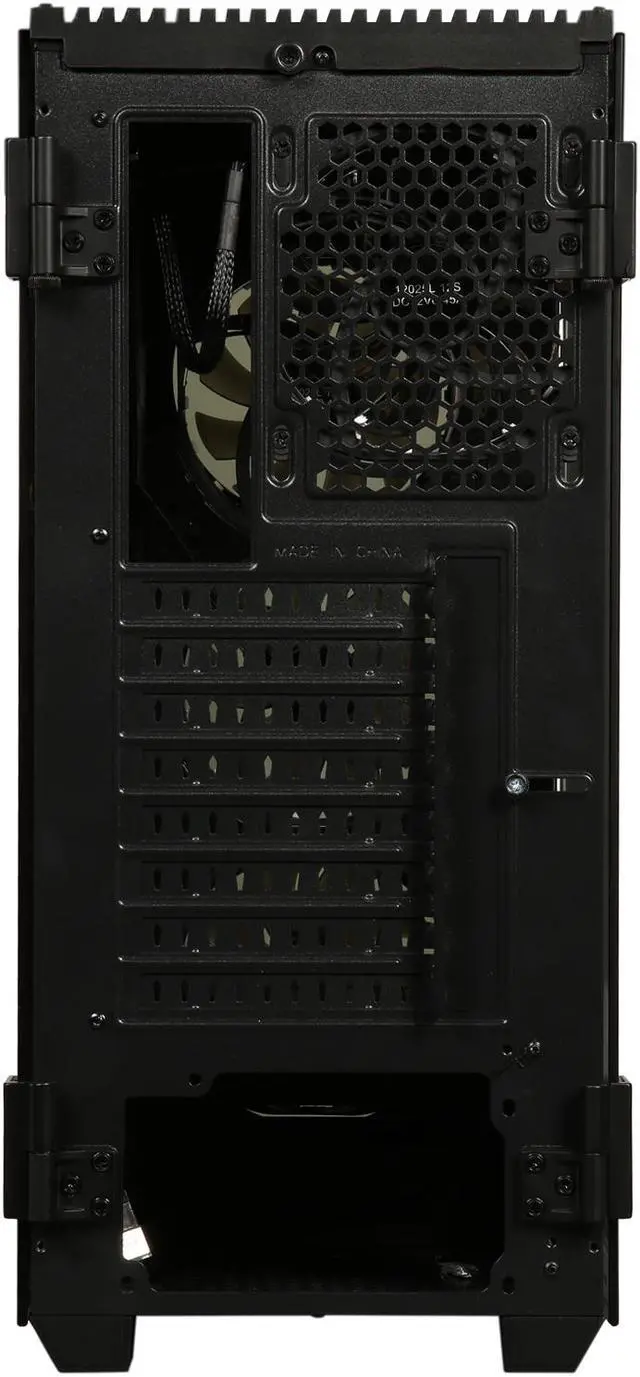 Alt view image 19 of 20 - DIYPC Trio-GT-RGB Black Dual USB3.0 Steel/ Tempered Glass ATX Mid Tower Gaming Computer Case w/Tempered Glass Panel (Front and Both Sides w/Swing Door Design) and Pre-Installed 4 x RGB LED Fans