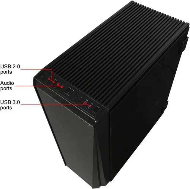 Alt view image 18 of 20 - DIYPC Trio-GT-RGB Black Dual USB3.0 Steel/ Tempered Glass ATX Mid Tower Gaming Computer Case w/Tempered Glass Panel (Front and Both Sides w/Swing Door Design) and Pre-Installed 4 x RGB LED Fans