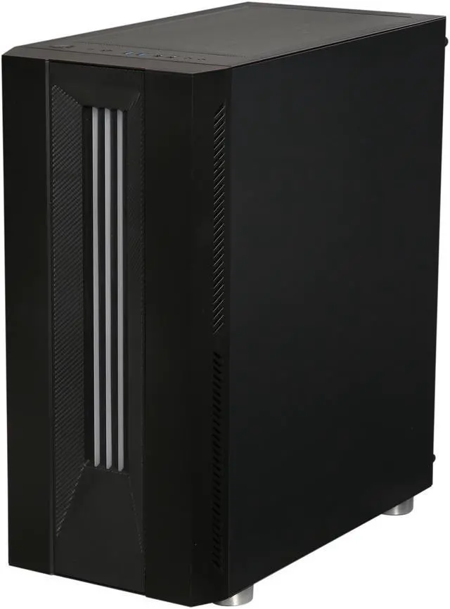Alt view image 11 of 17 - DIYPC DIY-Model S-RGB Black Dual USB3.0 Steel/ Tempered Glass ATX Mid Tower Gaming Computer Case w/Tempered Glass Panel and Aura Sync RGB LED Strip and Addressable Rainbow RGB LED  Fan (Pre-Installed)