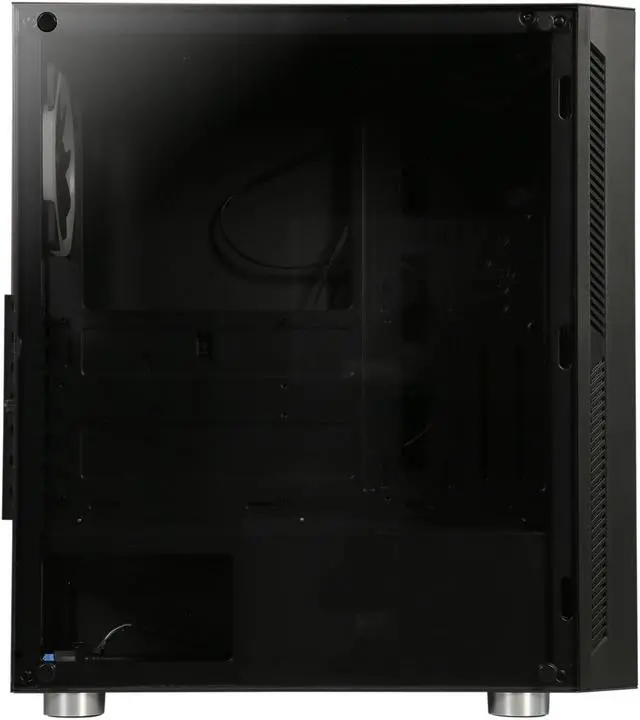 Alt view image 12 of 17 - DIYPC DIY-Model S-RGB Black Dual USB3.0 Steel/ Tempered Glass ATX Mid Tower Gaming Computer Case w/Tempered Glass Panel and Aura Sync RGB LED Strip and Addressable Rainbow RGB LED  Fan (Pre-Installed)