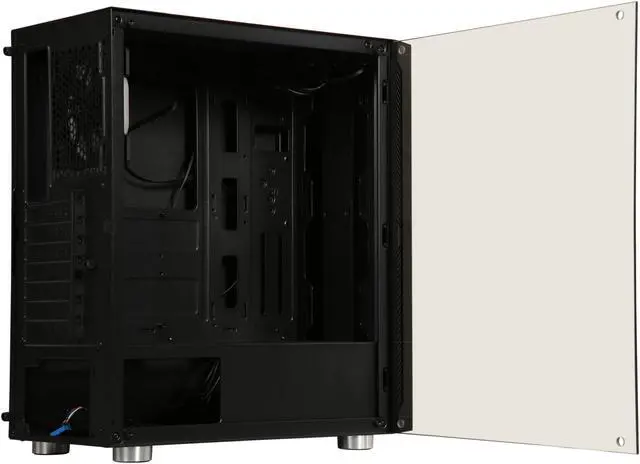 Alt view image 14 of 17 - DIYPC DIY-Model S-RGB Black Dual USB3.0 Steel/ Tempered Glass ATX Mid Tower Gaming Computer Case w/Tempered Glass Panel and Aura Sync RGB LED Strip and Addressable Rainbow RGB LED  Fan (Pre-Installed)