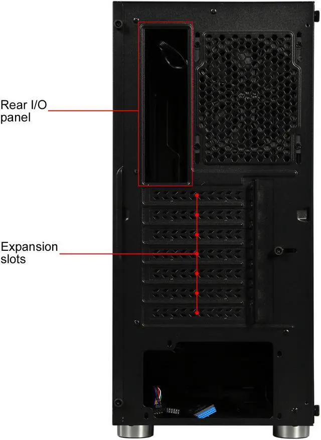 Alt view image 13 of 17 - DIYPC DIY-Model S-RGB Black Dual USB3.0 Steel/ Tempered Glass ATX Mid Tower Gaming Computer Case w/Tempered Glass Panel and Aura Sync RGB LED Strip and Addressable Rainbow RGB LED  Fan (Pre-Installed)