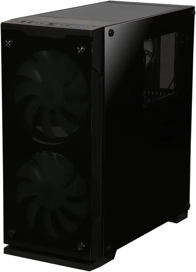 Alt view image 11 of 18 - DIYPC DIY-Model C-RGB Black Dual USB3.0 Steel/ Tempered Glass ATX Mid Tower Gaming Computer Case w/ 3xTempered Glass Panel and Aura Sync RGB LED Fans ( 2 x 200mm Fans x Front and 1 x 120mm x Rear Pre-Installed)