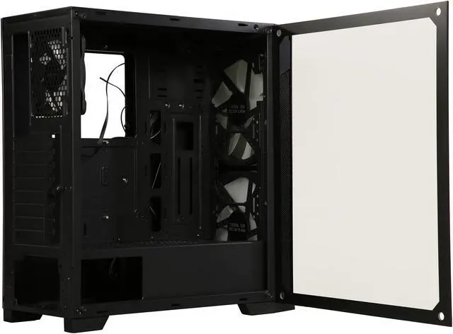 Alt view image 13 of 18 - DIYPC DIY-Model C-RGB Black Dual USB3.0 Steel/ Tempered Glass ATX Mid Tower Gaming Computer Case w/ 3xTempered Glass Panel and Aura Sync RGB LED Fans ( 2 x 200mm Fans x Front and 1 x 120mm x Rear Pre-Installed)