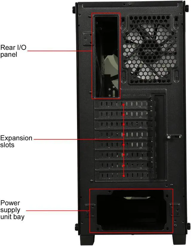 Alt view image 17 of 18 - DIYPC DIY-Model C-RGB Black Dual USB3.0 Steel/ Tempered Glass ATX Mid Tower Gaming Computer Case w/ 3xTempered Glass Panel and Aura Sync RGB LED Fans ( 2 x 200mm Fans x Front and 1 x 120mm x Rear Pre-Installed)