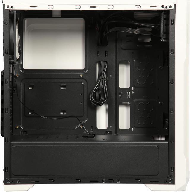 Alt view image 13 of 14 - DIYPC DIY-A1-W White Tempered Glass USB 3.0 ATX Mid Tower Computer Case with 1 x 120mm White Fan x Rear Pre-installed