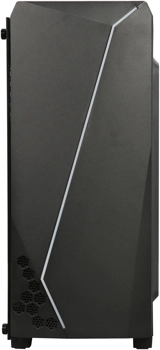 Alt view image 10 of 17 - DIYPC S2-BK-RGB Black USB3.0 Steel/ Tempered Glass ATX Mid Tower Gaming Computer Case w/Tempered Glass Panel and Addressable RGB LED Strip