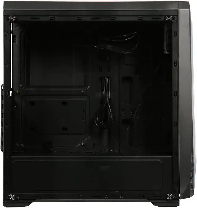Alt view image 12 of 17 - DIYPC S2-BK-RGB Black USB3.0 Steel/ Tempered Glass ATX Mid Tower Gaming Computer Case w/Tempered Glass Panel and Addressable RGB LED Strip