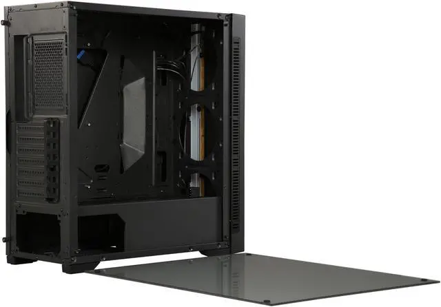 Alt view image 12 of 16 - DIYPC DIY-D3-RGB Black USB3.0 Steel/ Tempered Glass ATX Mid Tower Gaming Computer Case w/Tempered Glass Panel and Addressable RGB LED Strip