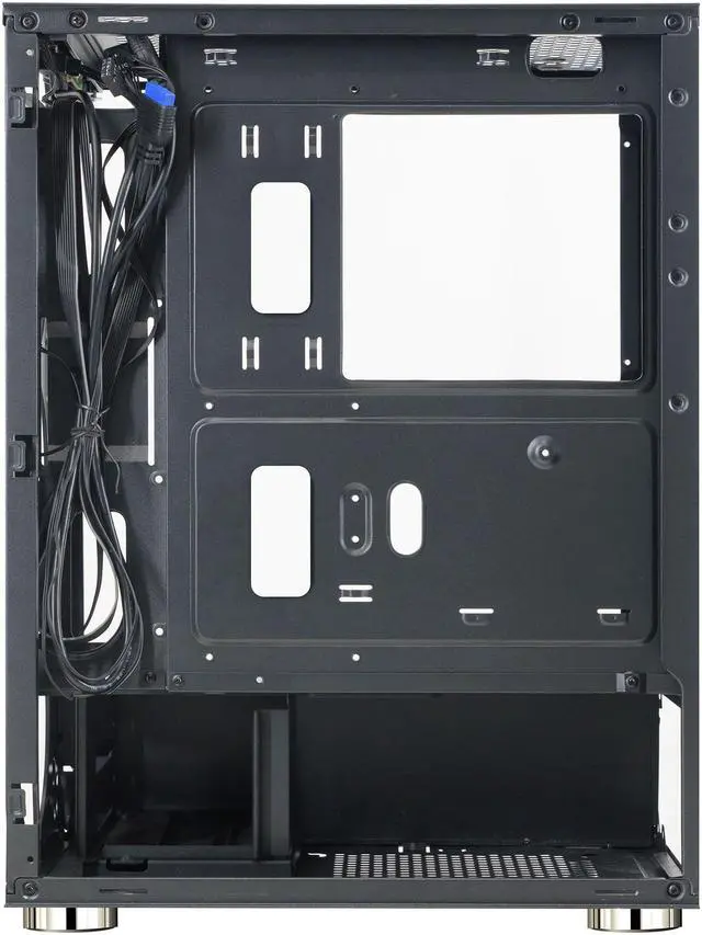 Alt view image 12 of 18 - DIYPC DIY-D2-RGB Black USB3.0 Steel/ Tempered Glass ATX Mid Tower Gaming Computer Case with Tempered Glass Panel and Addressable RGB LED Strip