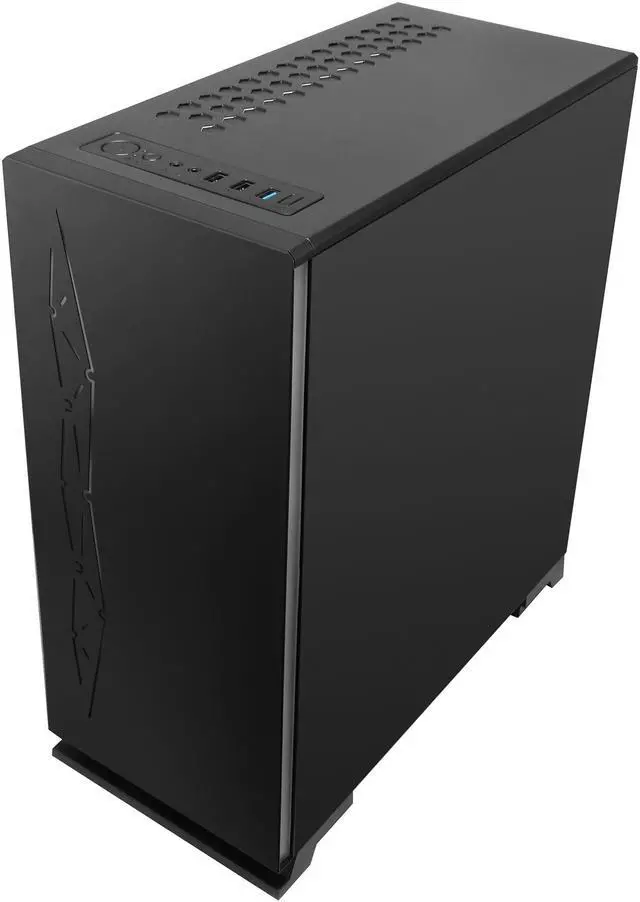 Alt view image 13 of 20 - DIYPC Rainbow-Flash-G3 Black USB3.0 Steel/ Tempered Glass ATX Mid Tower Gaming Computer Case with Tempered Glass Panel and Addressable ARGB LED Strip