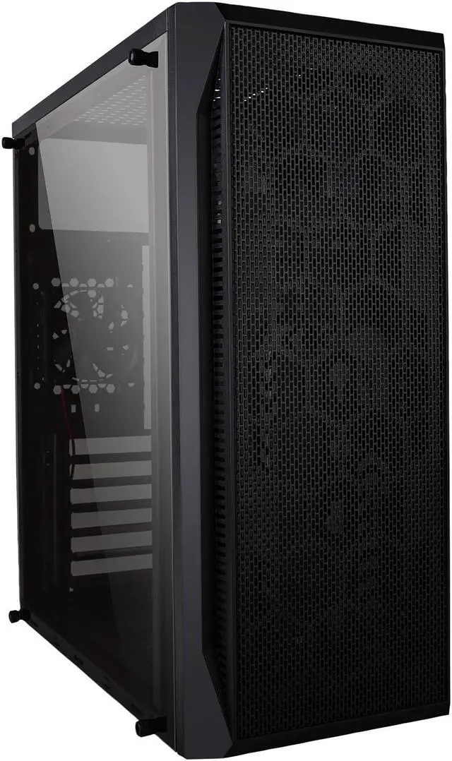 Alt view image 4 of 13 - DIYPC DIY-S07-BK Black USB 3.0 ATX Mid Tower Computer Case with 1 x 80mm Rear Fan Pre-installed