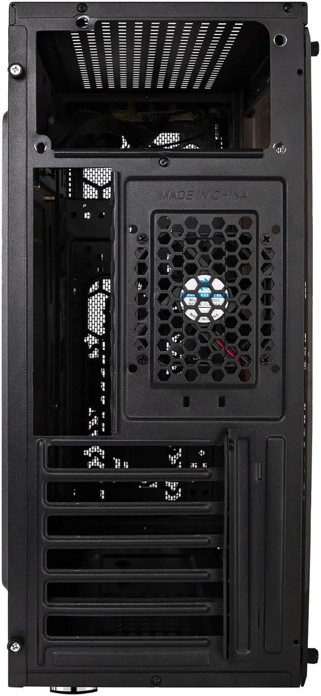 Alt view image 11 of 13 - DIYPC DIY-S07-BK Black USB 3.0 ATX Mid Tower Computer Case with 1 x 80mm Rear Fan Pre-installed
