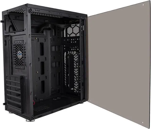 Alt view image 10 of 13 - DIYPC DIY-S07-BK Black USB 3.0 ATX Mid Tower Computer Case with 1 x 80mm Rear Fan Pre-installed