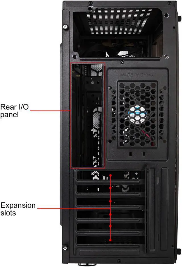 Alt view image 11 of 12 - DIYPC DIY-S07 Black Steel ATX USB3.0 Mid Tower Computer Case