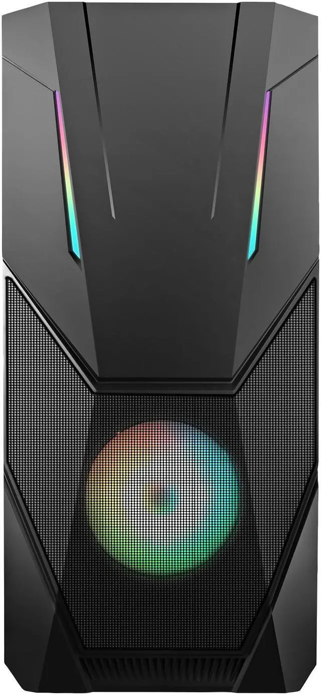 Open Box: DIYPC Zetta-ARGB Black Steel / Tempered Glass ATX Mid Tower ...