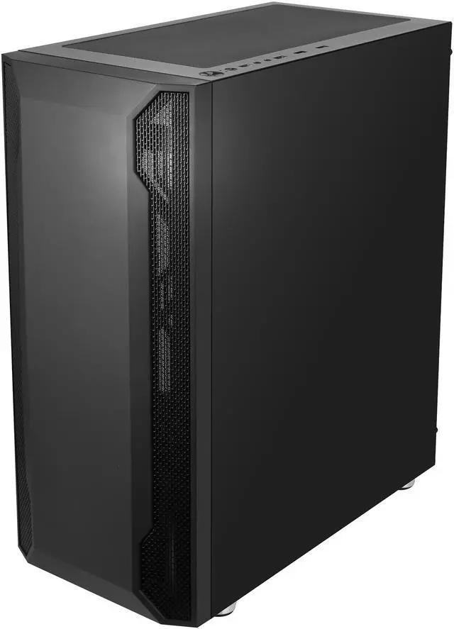 Alt view image 11 of 16 - DIYPC Spyker-BK-ARGB Black Steel / Tempered Glass ATX Mid Tower Computer Case with 1 x 120mm Halo ARGB LED Fan Pre-Installed