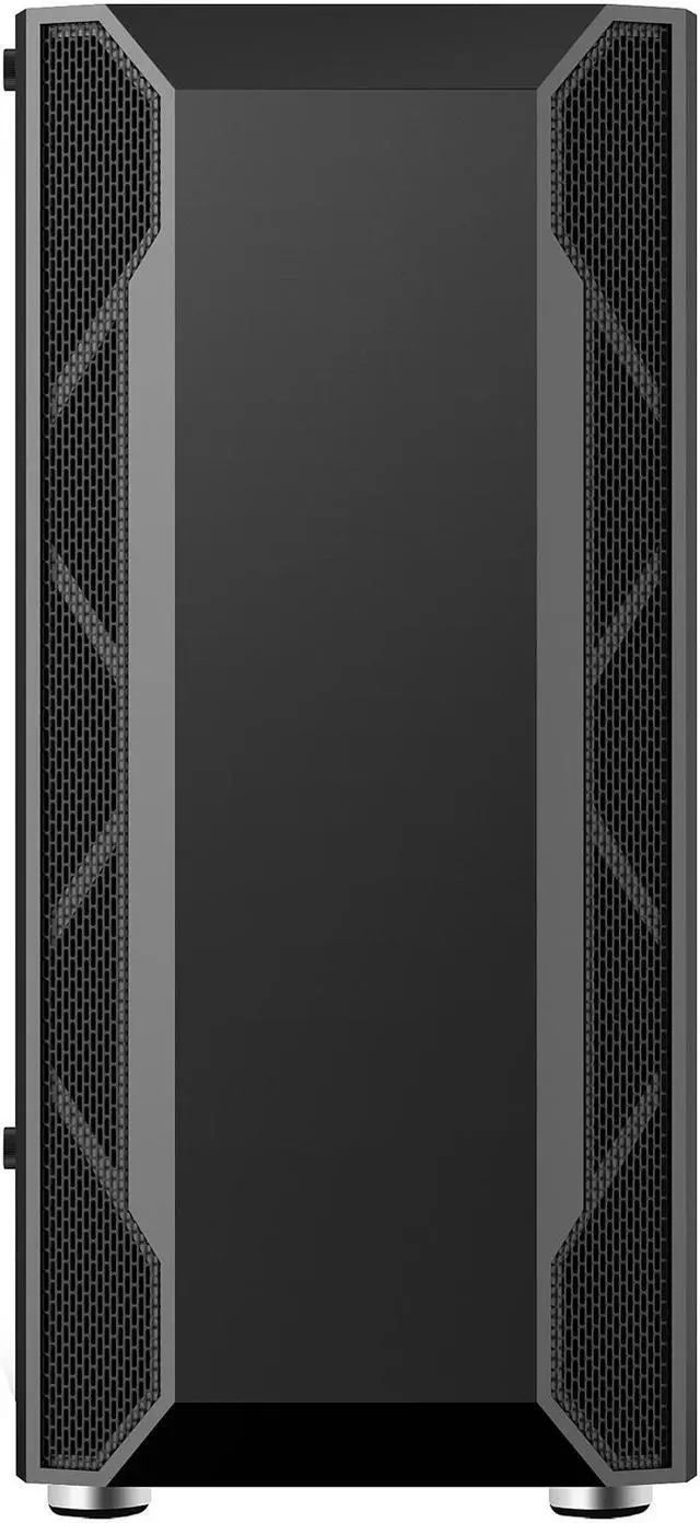 Alt view image 7 of 16 - DIYPC Spyker-BK-ARGB Black Steel / Tempered Glass ATX Mid Tower Computer Case with 1 x 120mm Halo ARGB LED Fan Pre-Installed
