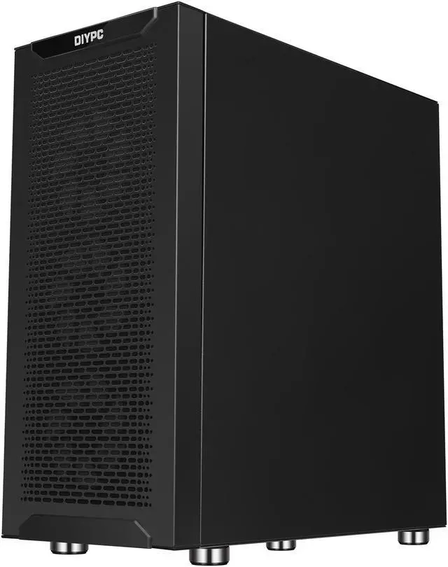 Alt view image 10 of 20 - DIYPC IDX7-BK-ARGB Black Steel / Tempered Glass ATX Mid Tower Computer Case with 4 x 120mm Halo ARGB LED Fans Pre-Installed