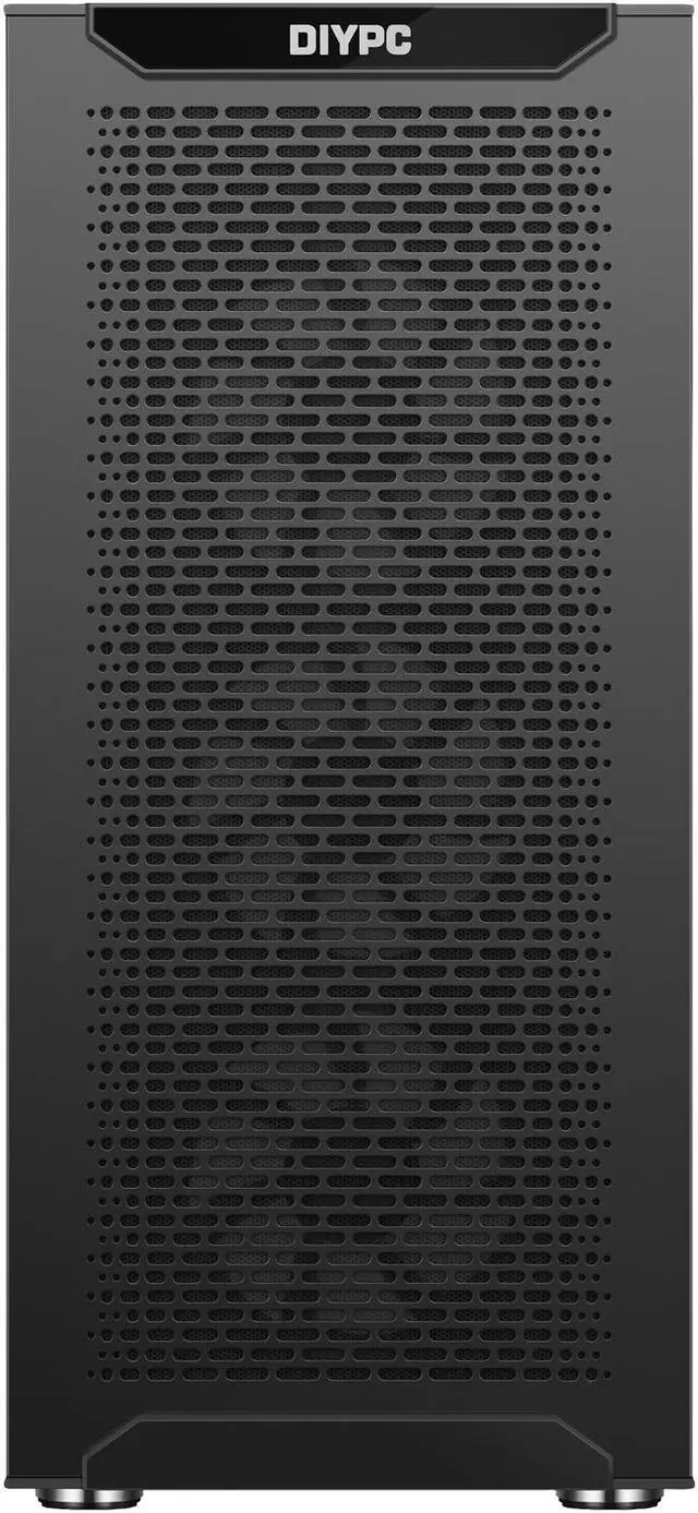 Alt view image 9 of 20 - DIYPC IDX7-BK-ARGB Black Steel / Tempered Glass ATX Mid Tower Computer Case with 4 x 120mm Halo ARGB LED Fans Pre-Installed