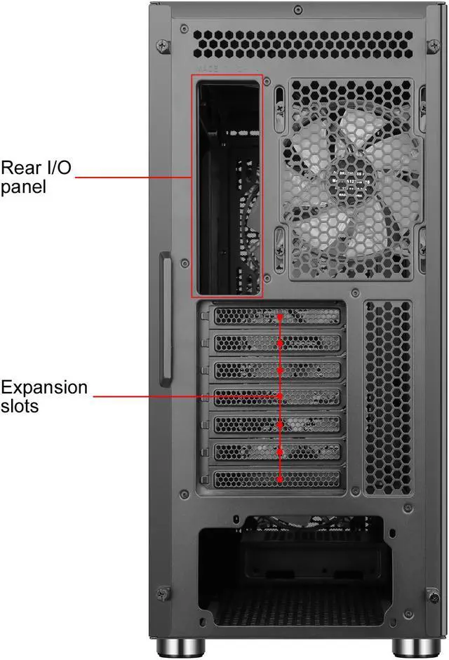 Alt view image 19 of 20 - DIYPC IDX7-BK-ARGB Black Steel / Tempered Glass ATX Mid Tower Computer Case with 4 x 120mm Halo ARGB LED Fans Pre-Installed