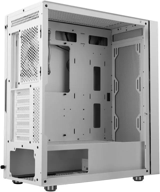Alt view image 16 of 19 - DIYPC IDX1-W-ARGB White Steel / Tempered Glass ATX Mid Tower Computer Case with 1 x 120mm Halo ARGB LED Fan Pre-Installed