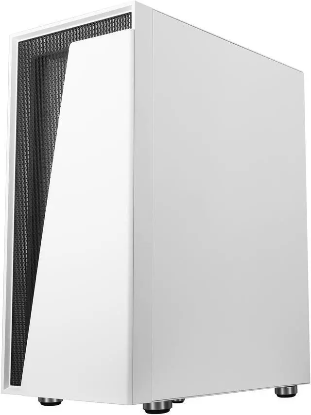 Alt view image 12 of 19 - DIYPC IDX1-W-ARGB White Steel / Tempered Glass ATX Mid Tower Computer Case with 1 x 120mm Halo ARGB LED Fan Pre-Installed