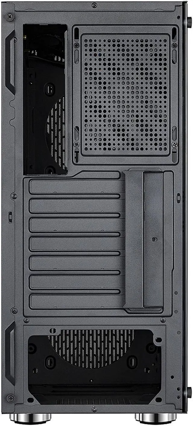 Alt view image 11 of 13 - DIYPC DIY-A9-BK Black USB3.0 Steel /Tempered Glass ATX Mid Tower Computer Case, 1x120mm Fan x Rear (Pre-Installed)