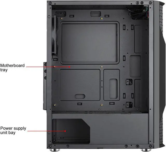 DIYPC DIY-A9-BK Black USB3.0 Steel /Tempered Glass ATX Mid Tower ...