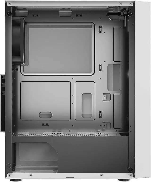 Alt view image 9 of 13 - DIYPC DIY-S08-W White USB 3.0 Steel / Tempered Glass ATX Mid Tower Computer Case, 1 x 120mm Fan x Rear (Pre-Installed)